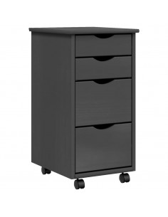 Armadietto Rotante con Cassetti MOSS Grigio Legno Massello Pino 2