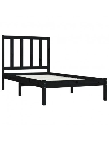 Giroletto Nero in Legno Massello di Pino 100x200 cm