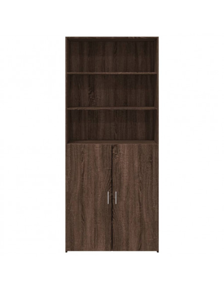Credenza Rovere Marrone 80x42,5x185 cm in Legno Multistrato