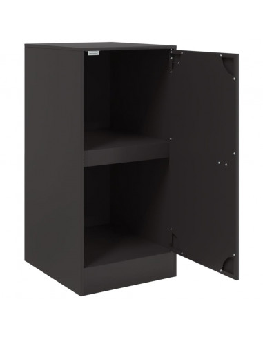 Credenza Nera 34,5x39x107 cm in Acciaio