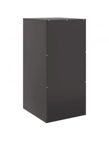 Credenza Nera 34,5x39x107 cm in Acciaio