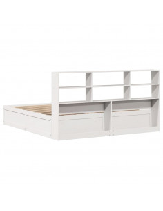 Giroletto senza Materasso Bianco 180x200 cm Legno Massello Pino 2