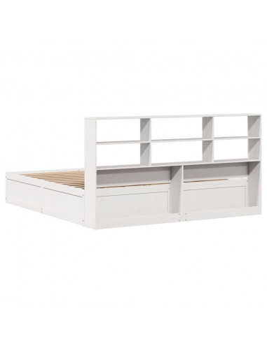 Giroletto senza Materasso Bianco 180x200 cm Legno Massello Pino