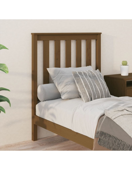 Testiera per Letto Marrone Miele 81x6x101 cm in Pino Massello
