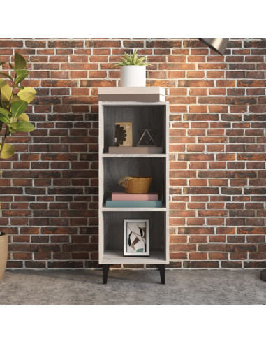 Credenza Grigio Sonoma 34,5x32,5x90 cm in Legno Multistrato