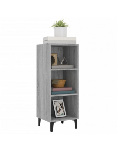 Credenza Grigio Sonoma 34,5x32,5x90 cm in Legno Multistrato