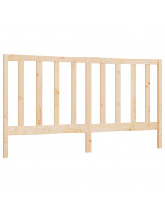 Testiera per Letto 206x4x100 cm in Legno Massello di Pino 2