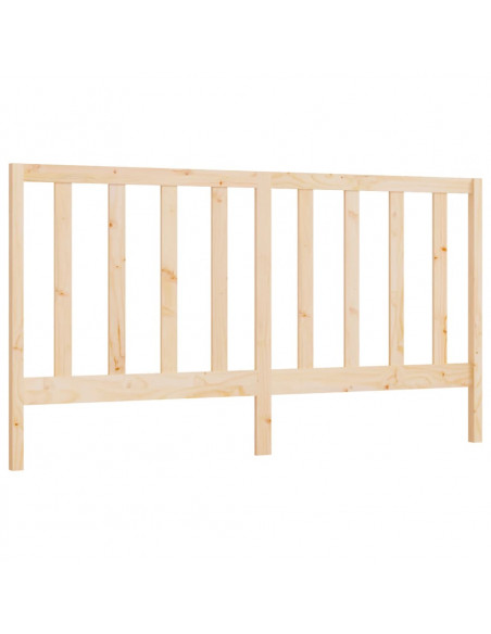 Testiera per Letto 206x4x100 cm in Legno Massello di Pino