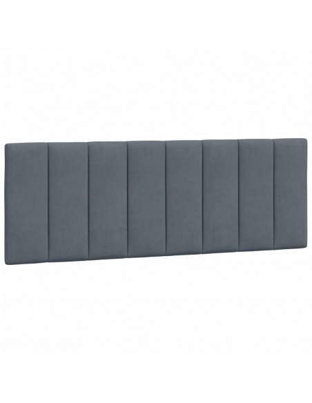 Letto con Materasso Grigio Scuro 140x200 cm in Velluto