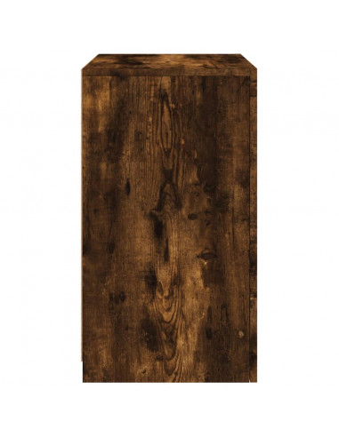 Armadietto con Luci LED Rovere Fumo in Legno Multistrato