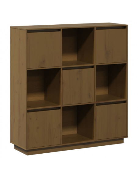 Credenza Miele 110,5x35x117 cm in Legno Massello di Pino