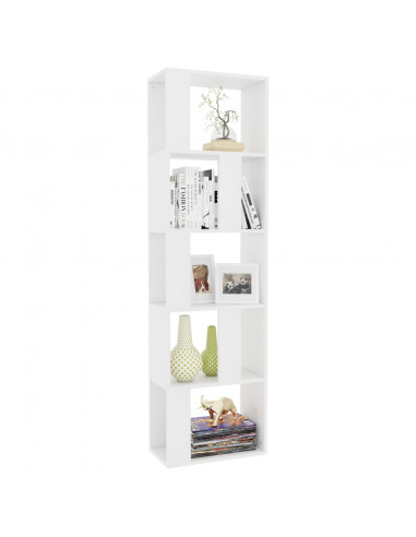 Libreria/Divisorio Bianco 45x24x159 cm in Legno Multistrato
