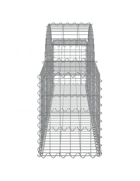 Cesti Gabbioni ad Arco 40 pz 200x30x40/60 cm Ferro Zincato