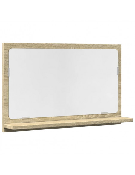 Mobile Bagno con Specchio Rovere Sonoma 60x11x37 cm Truciolato