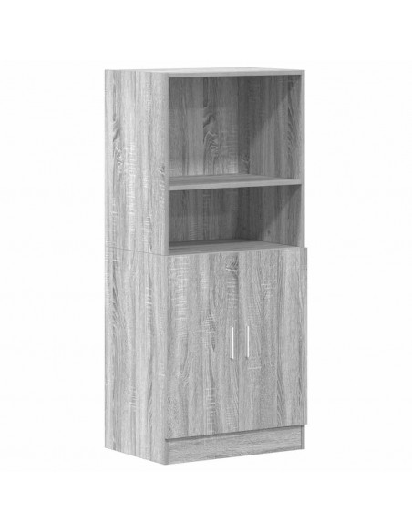 Set di Mobili da Cucina 3 pz Grigio Sonoma in Truciolato