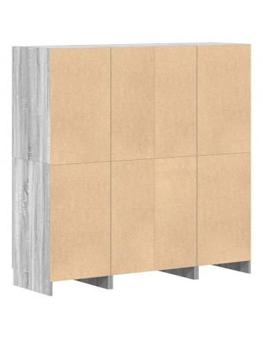 Set di Mobili da Cucina 3 pz Grigio Sonoma in Truciolato