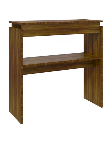 Tavolino Consolle Rovere Marrone 80x30x80 cm Legno Multistrato