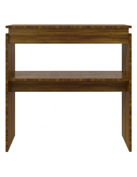 Tavolino Consolle Rovere Marrone 80x30x80 cm Legno Multistrato