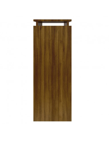Tavolino Consolle Rovere Marrone 80x30x80 cm Legno Multistrato