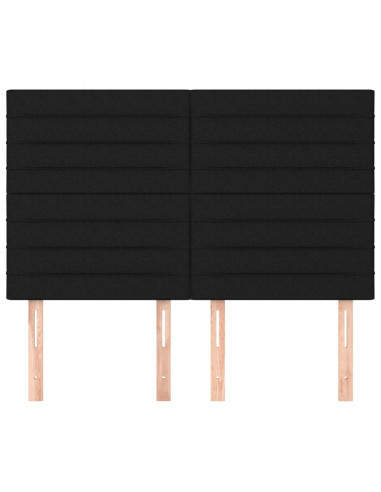 Testiere 4 pz Nere72x5x78/88 cm in Tessuto