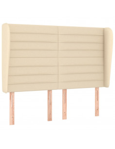 Testiera ad Orecchio Crema 147 x 23 x 118/128 cm in Tessuto 2