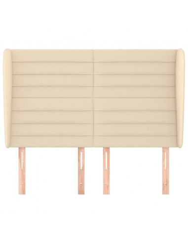 Testiera ad Orecchio Crema 147 x 23 x 118/128 cm in Tessuto