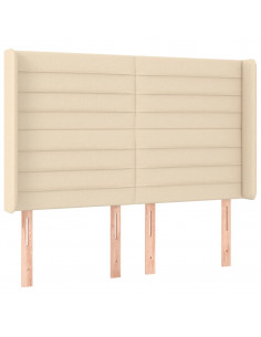 Testiera ad Orecchio Crema 147x16x118/128 cm in Tessuto 2