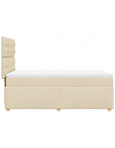 Giroletto a Molle con Materasso Crema 90x200 cm inTessuto 2