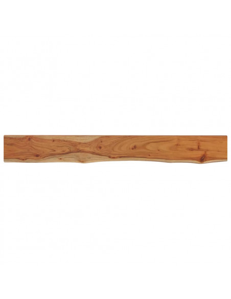 Mensola Muro 180x20x2,5cm Rettangolare Legno Acacia Bordi Vivi