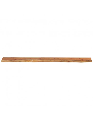 Mensola Muro 180x20x2,5cm Rettangolare Legno Acacia Bordi Vivi