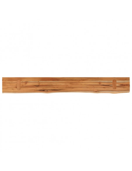 Mensola Muro 180x20x2,5cm Rettangolare Legno Acacia Bordi Vivi