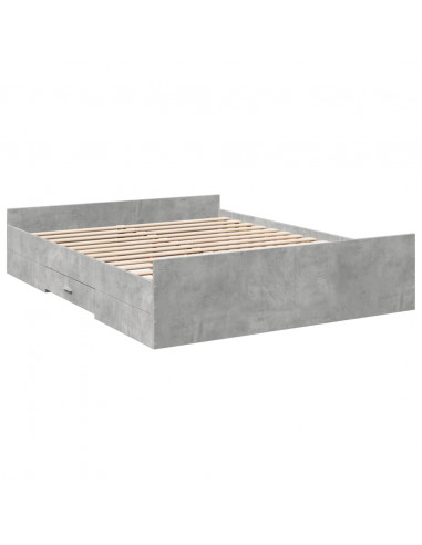 Giroletto Cassetti Grigio Cemento 150x200 cm Legno Multistrato