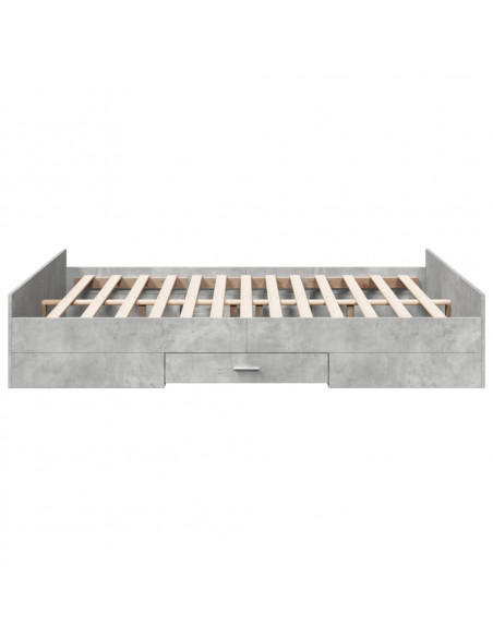 Giroletto Cassetti Grigio Cemento 150x200 cm Legno Multistrato