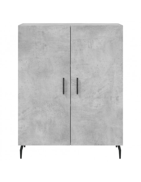 Credenza Grigio Cemento 69,5x34x180 cm in Legno Multistrato