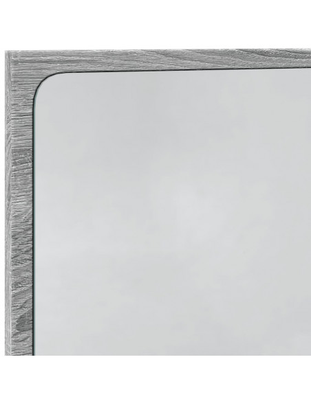 Specchio da Bagno con LED Grigio Sonoma 60x8,5x38 cm Truciolato