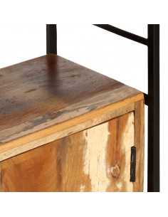 Libreria a 4 Livelli Legno Massello di Recupero 124x30x180 cm 2