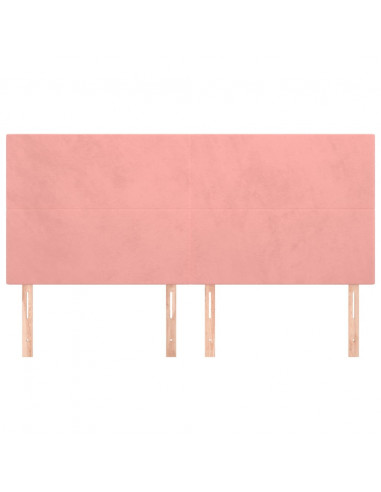 Testiere 4 pz Rosa 100x5x78/88 cm in Velluto