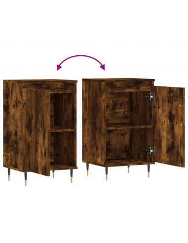 Credenza Rovere Fumo 40x35x70 cm in Legno Multistrato