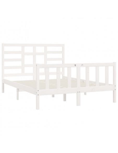 Giroletto Bianco in Legno Massello di Pino 160x200 cm