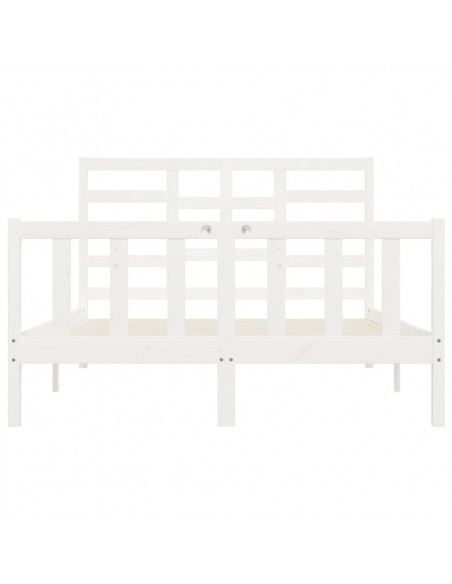Giroletto Bianco in Legno Massello di Pino 160x200 cm