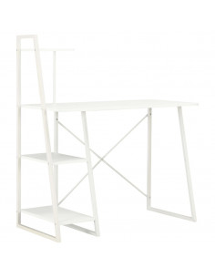 Scrivania con Mensole Bianca 102x50x117 cm 2