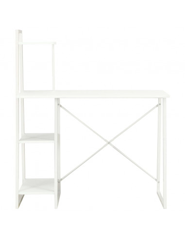 Scrivania con Mensole Bianca 102x50x117 cm