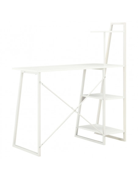 Scrivania con Mensole Bianca 102x50x117 cm