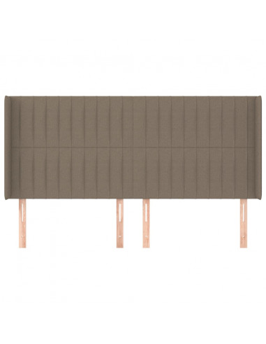 Testiera ad Orecchio Tortora 163x16x118/128 cm in Tessuto