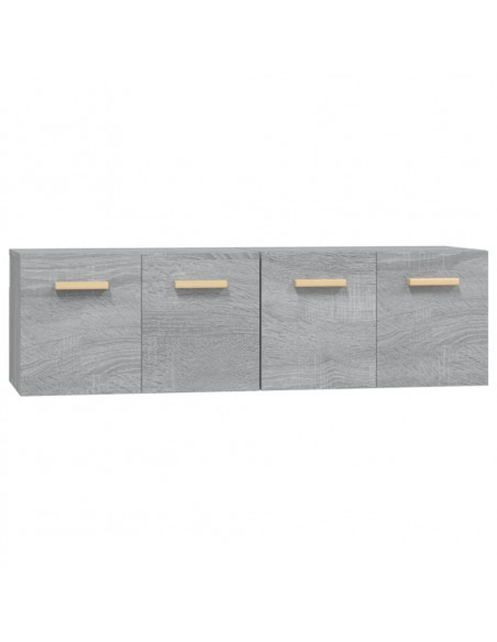 Mobili Parete 2 pz Grigio Sonoma 60x36,5x35cm Legno Multistrato
