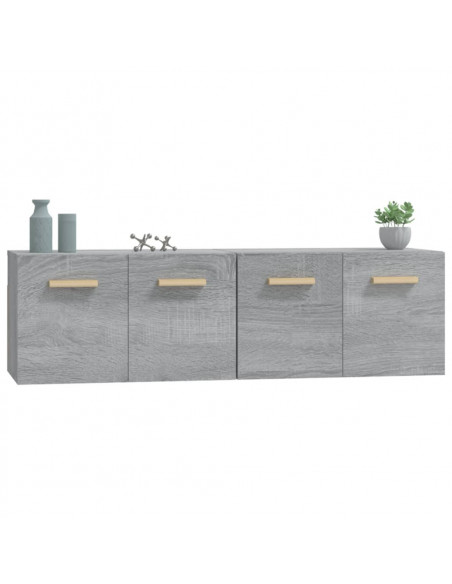 Mobili Parete 2 pz Grigio Sonoma 60x36,5x35cm Legno Multistrato