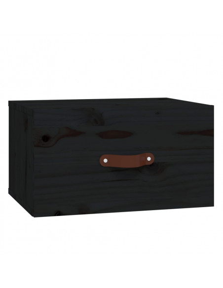 Comodini a Muro 2 pz Neri 40x29,5x22 cm