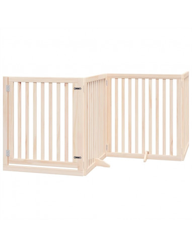 Cancello per Cani Porta Pieghevole 12 Pannelli 960 cm in Pioppo