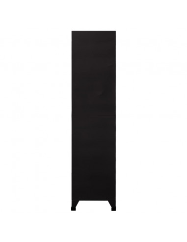 Armadietto con Serratura Nero 90x40x180 cm in Acciaio