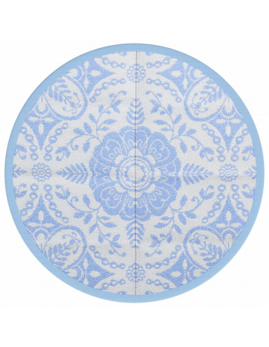 Tappeto da Esterno Celeste Ø160 cm in PP